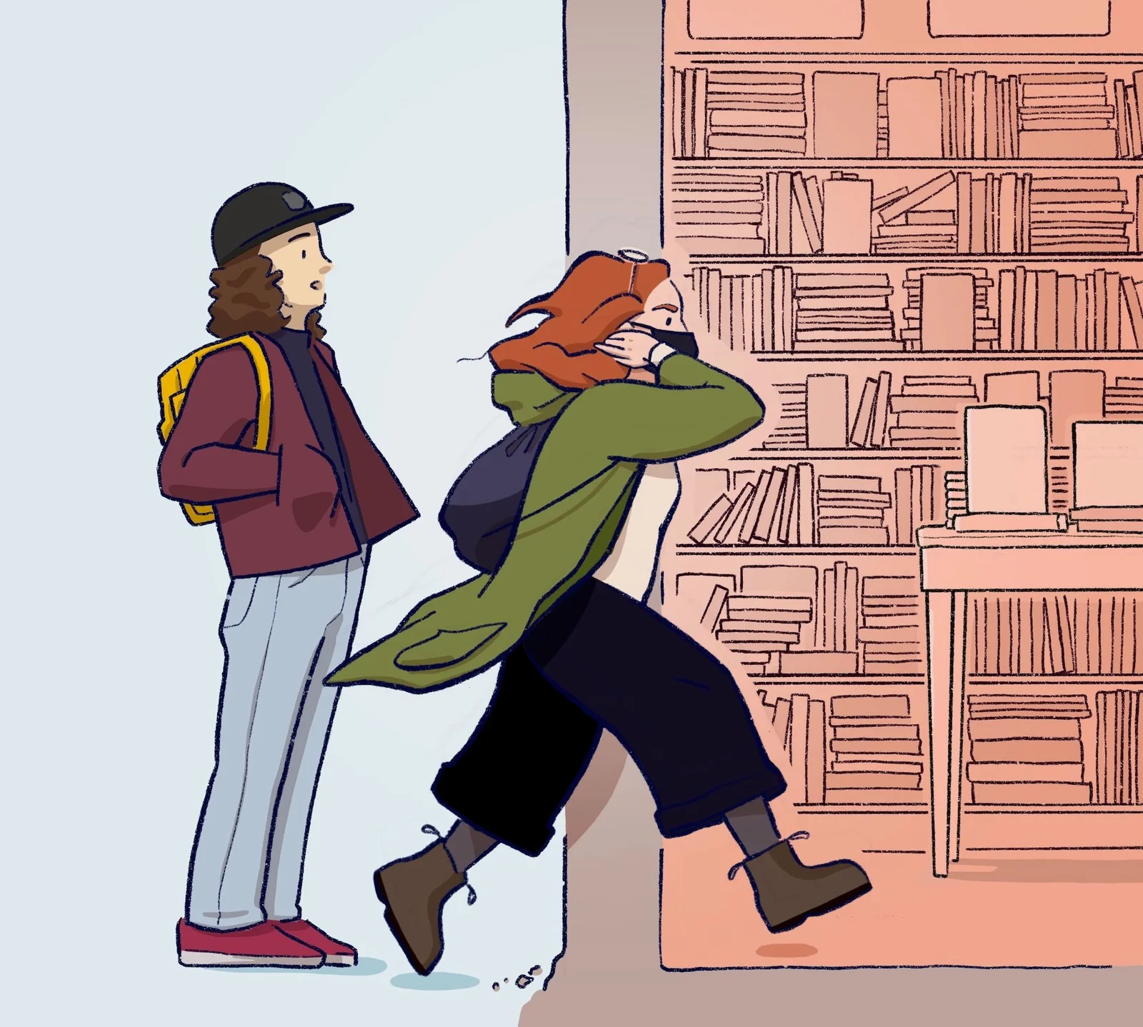 Stumbling on a new bookshop during the pandemic. “I wonder if they have English books,” Quinn asked. “It doesn’t matter,” I said.