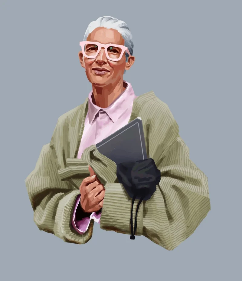 portrait, focus on clothing